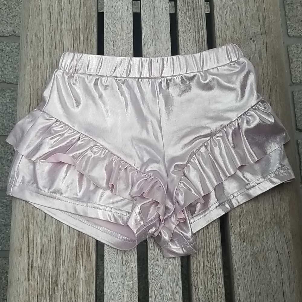 Imoga metallic pink ruffle bloomers